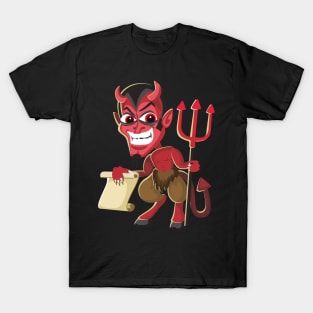 The devil has the contract with him. T-Shirt